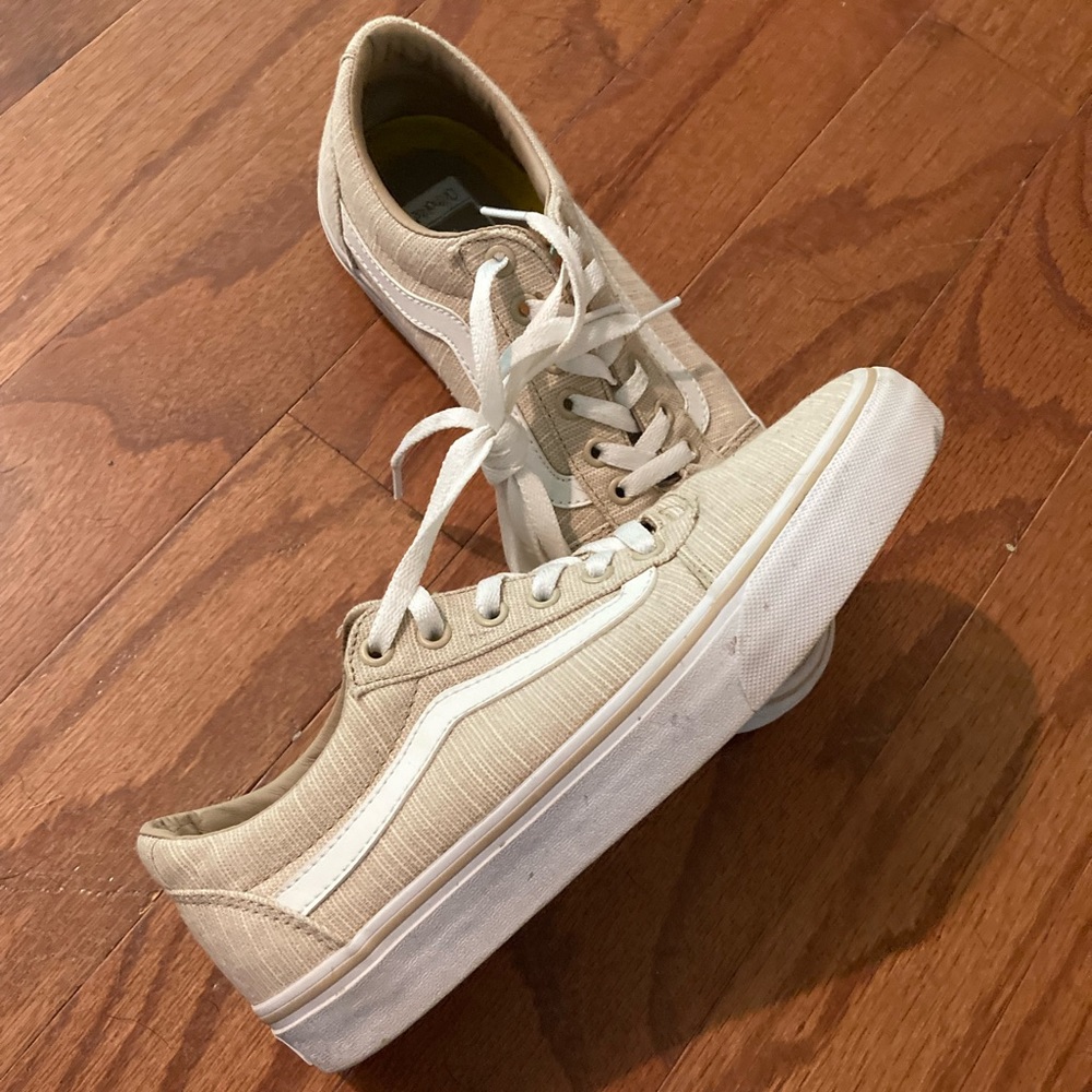 Vans shoes. 8.5 beige/cream colored